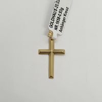Echt 14K Gold - Kreuz Anhänger