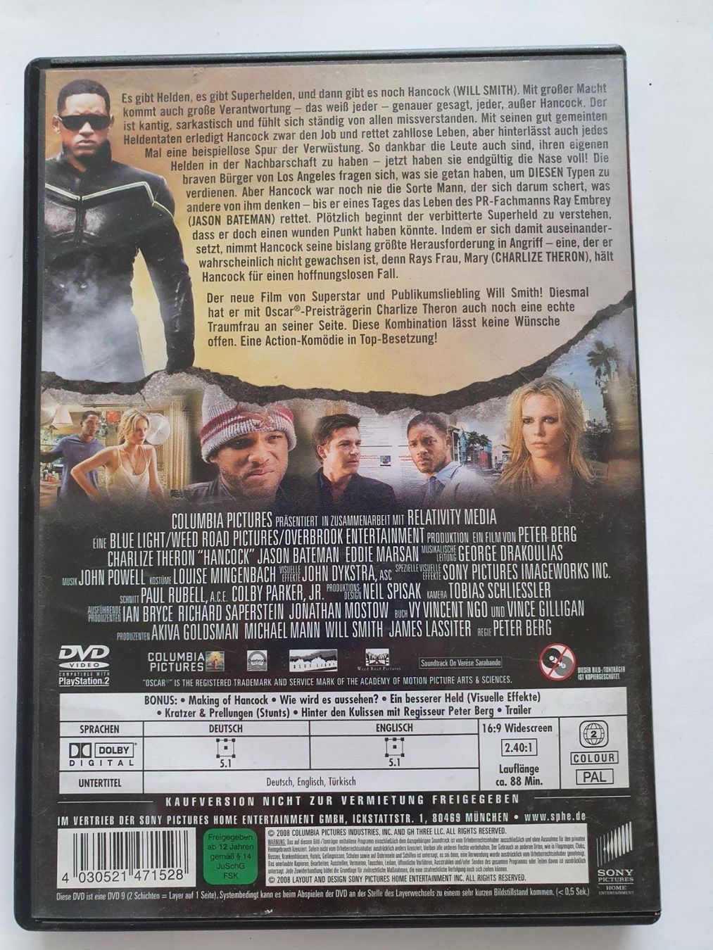 Tutti i DVDs: Hancock - Will Smith DVD – Usato da Oberdorf BL venduto da BaldenEagle 1