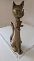 XL Vintage Messing Katze (38 cm) Mid Century Modern 60/70er