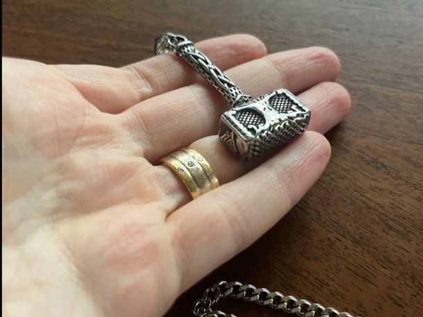 Ciondoli: Thor Hammer Halskette Edelstahl Wikinger Schmuck – Nuovo (secondo la descrizione) da Gams venduto da Mariawicca 6