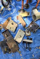 Sammlung von alten Kastenschlössern  Aufsetzschlösser 