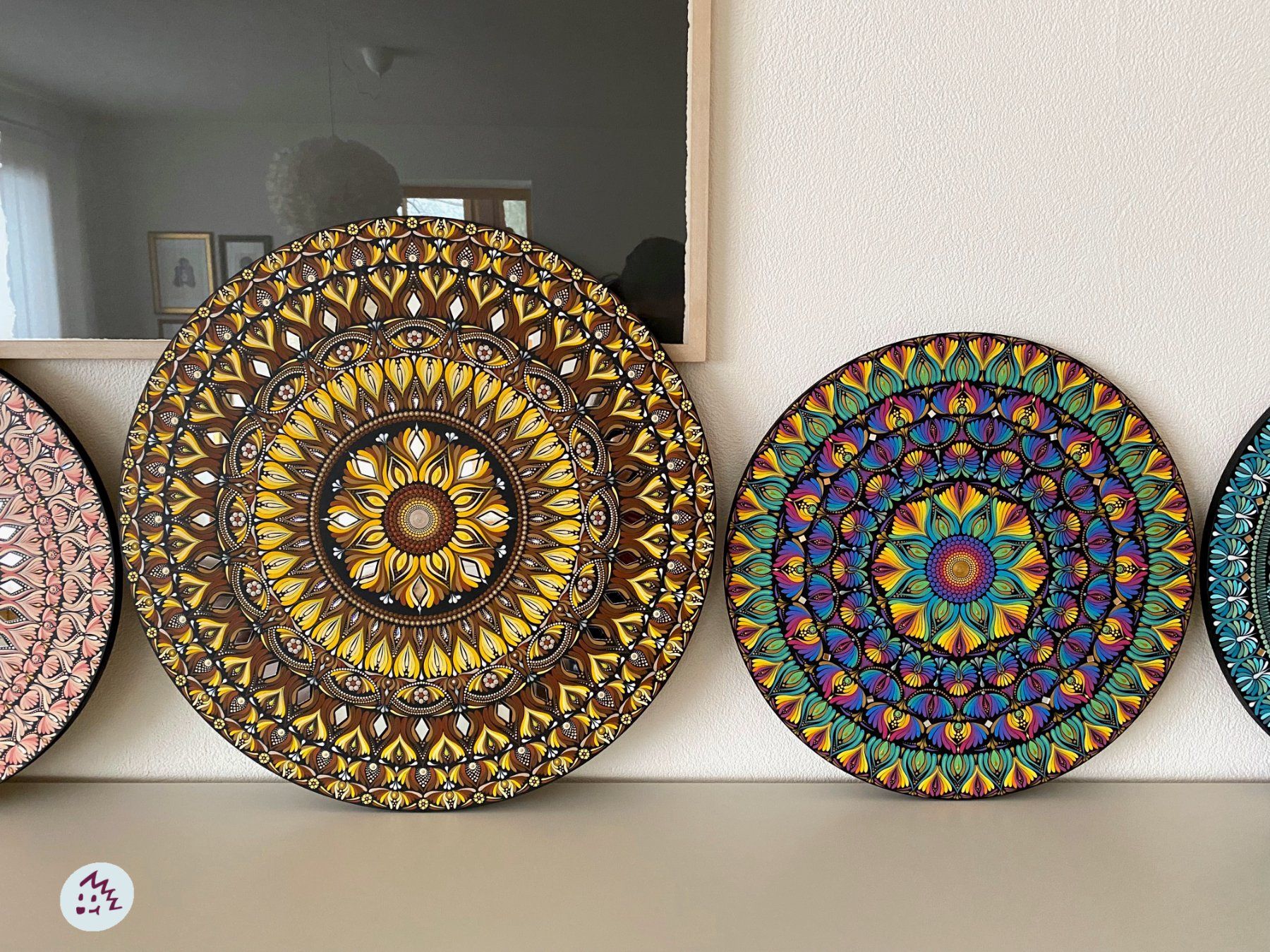 Dipinti: Mandala auf Holz, Mandala Bild, Gemälde, Geschenk, Kunst – Nuovo e nell'imballaggio originale da Fanas venduto da Omibia 5