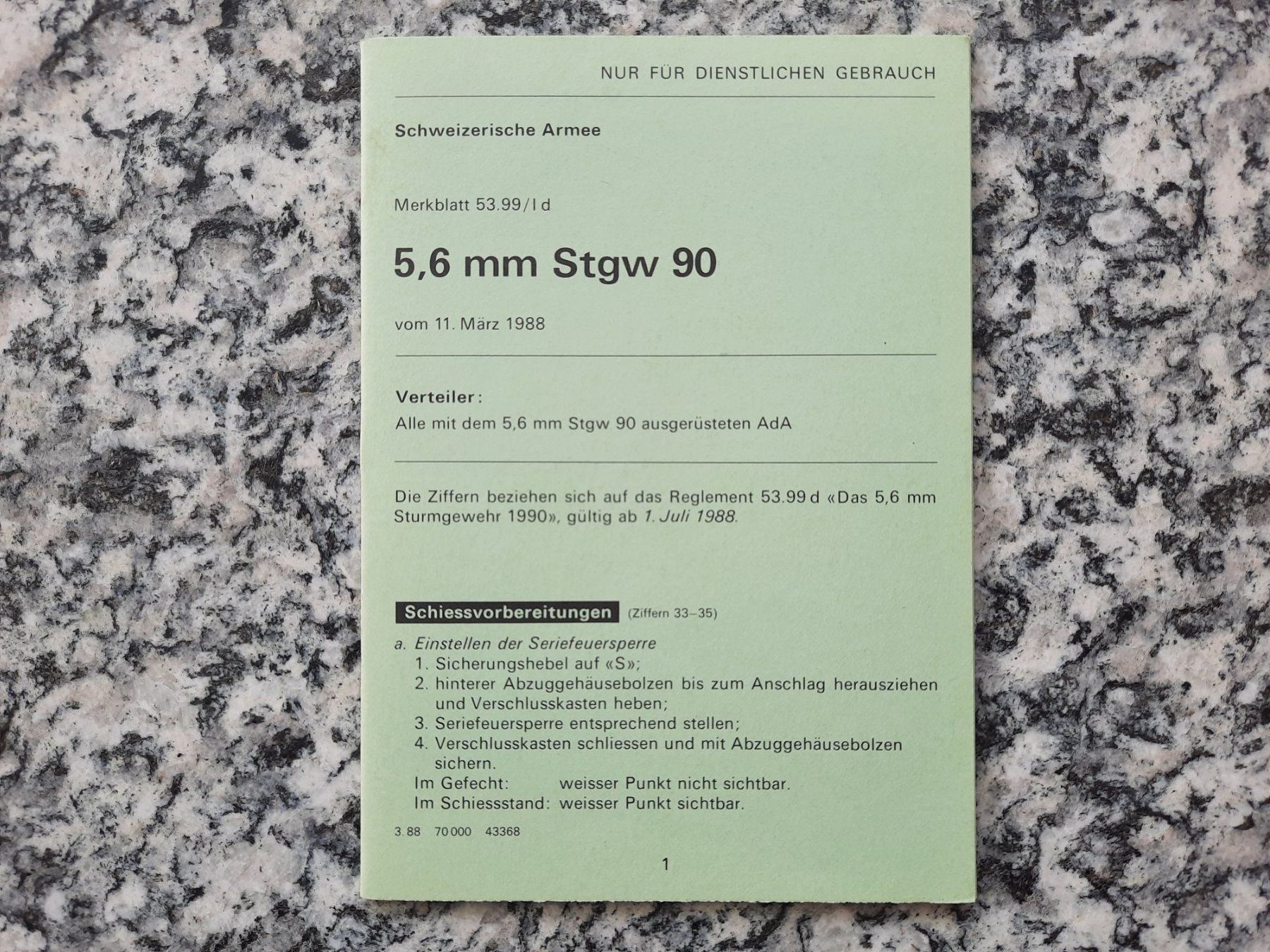 Libri: 5,6 mm Stgw 90 – Usato da Ruswil venduto da Sammlergeist