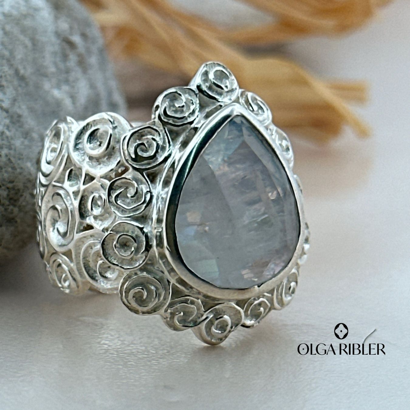 Olga Ribler Ringe: Mondstein Ring Sterling Silber  Ringgrösse 57 – Neu (gemäss Beschreibung) aus Luzern von byolgaribleroutlet 2