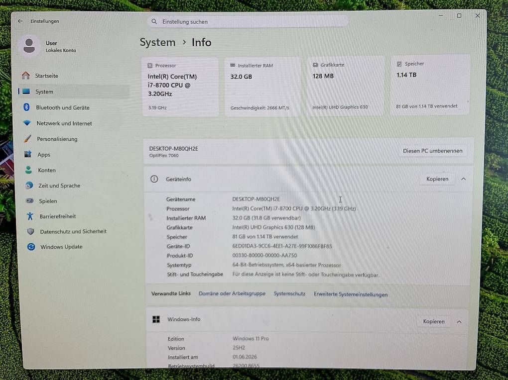 Dell PCs: Dell Optiplex 7060 SFF – D'occasion à Schötz par Tech_Shop 2