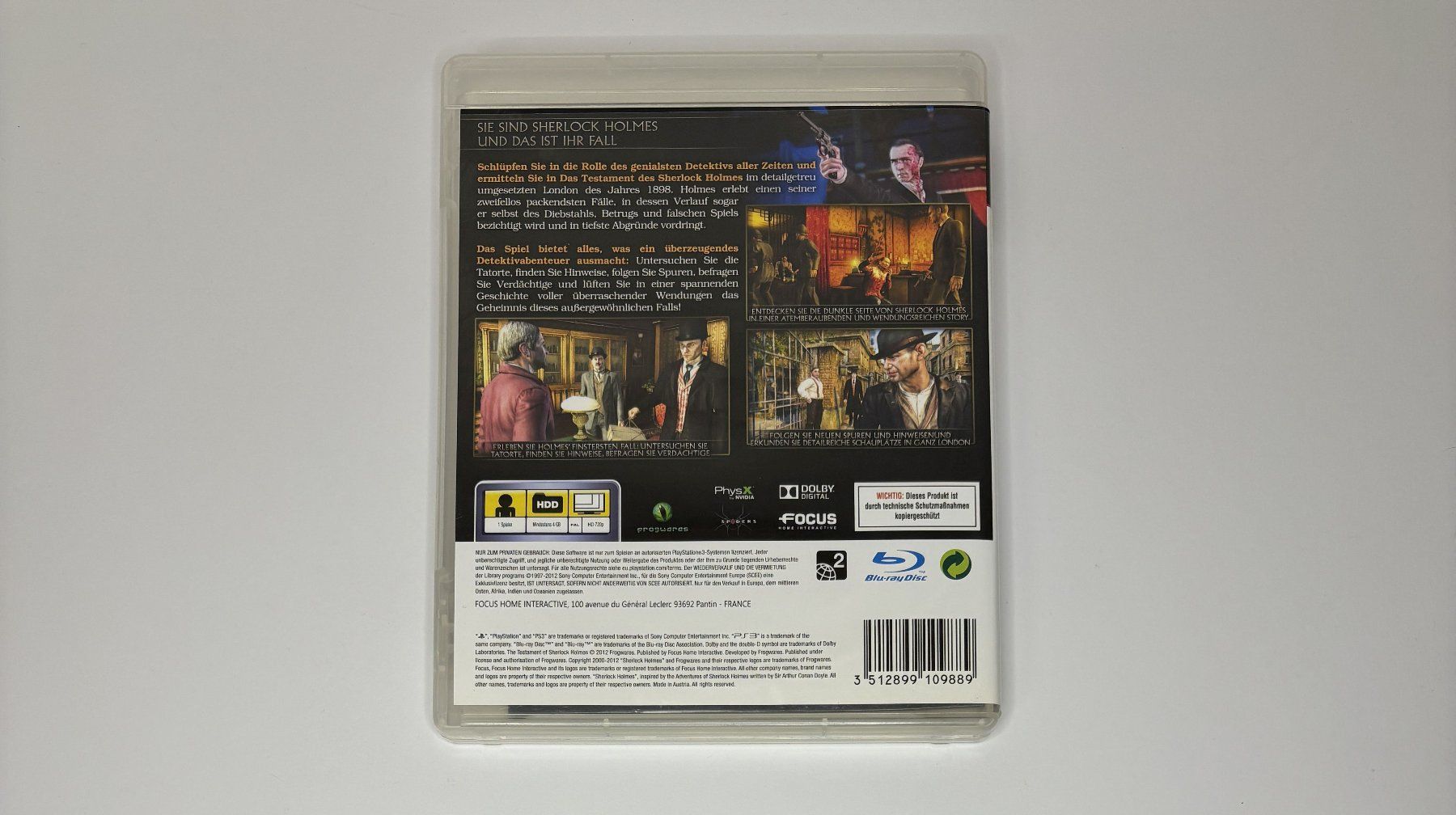 Spiele: PS3 - Das Testament des Sherlock Holmes – Gebraucht aus Allschwil von Bullach 2