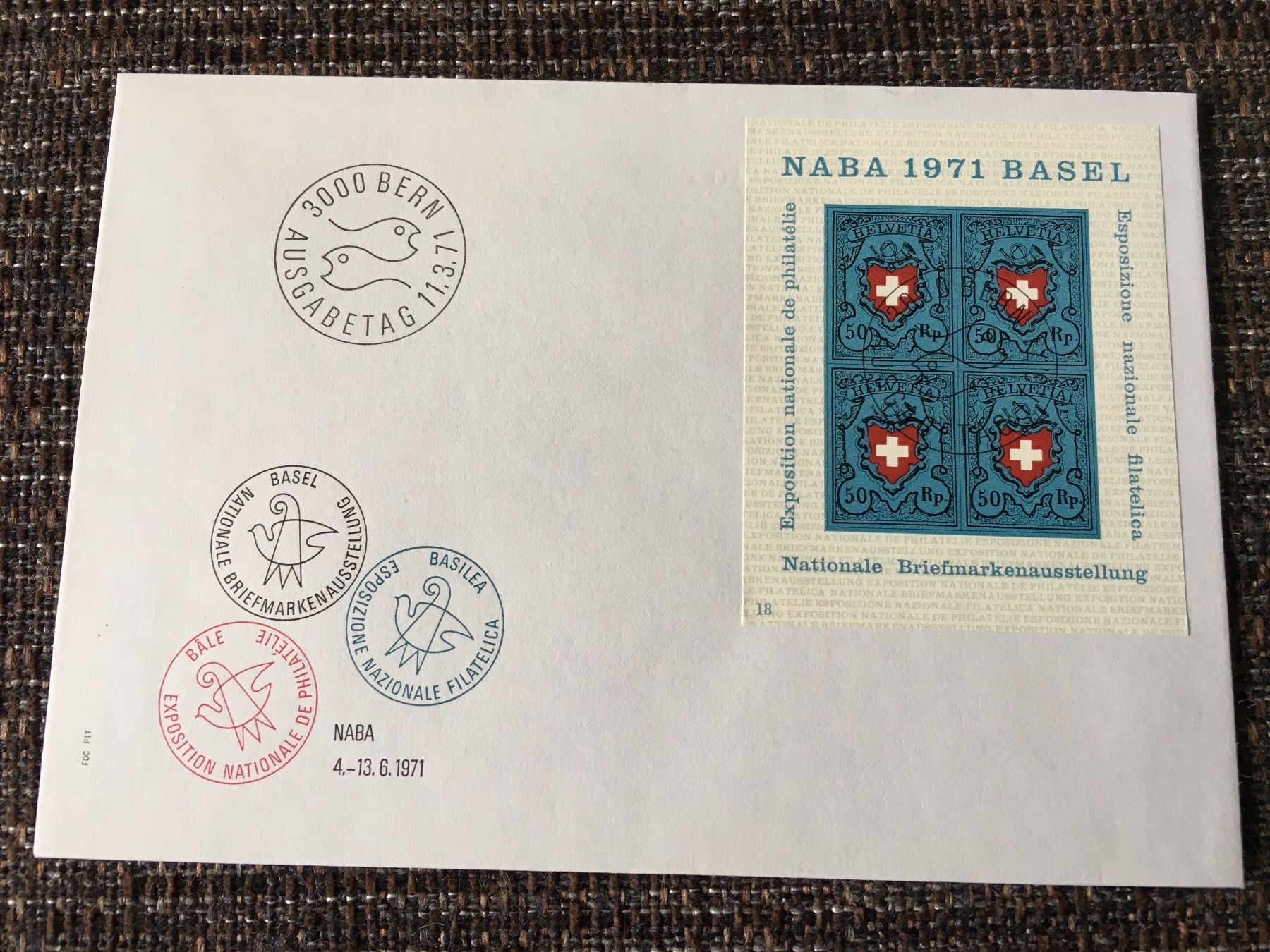 Couverts & Versandtaschen: CH 1971 FDC Ersttagsbrief 3 Stk. – Gebraucht aus holziken von Weston