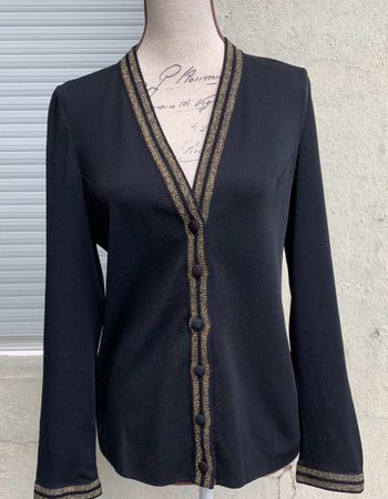 Superbe rare jaquette TRICOSA vintage Paris fil doré t.S-M