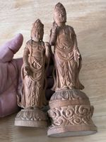 Japon antique buddha en bois signature