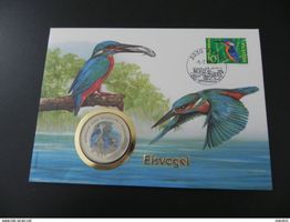 Münzbrief Äquatorial Guinea 1000 Francos 1994 - Kingfisher