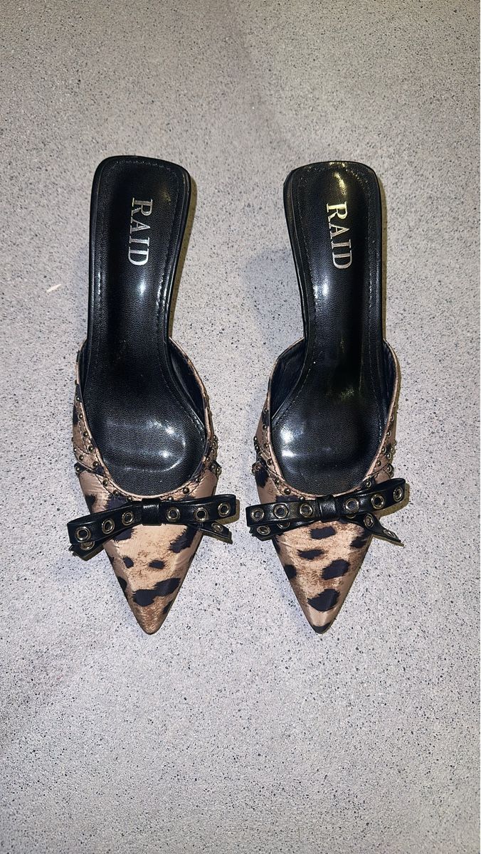 Scarpe da donna: RAID Leopardenmuster Mules / Kitten Heels 🐆 – Usato da Neuenegg venduto da kar_smg9