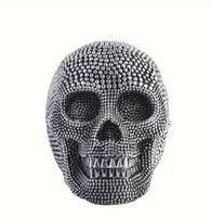 Totenkopf Briefbeschwerer Statue mit Swarovski