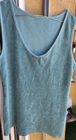 Débardeur coton vert d'eau M/L