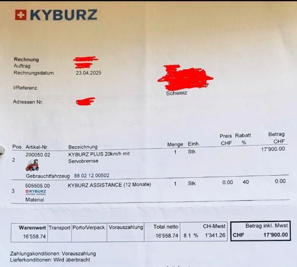 Elektromobile: KYBURZ PLUS 20km/h mit Servobremse – Gebraucht aus Egerkingen von Pascal.FL 1
