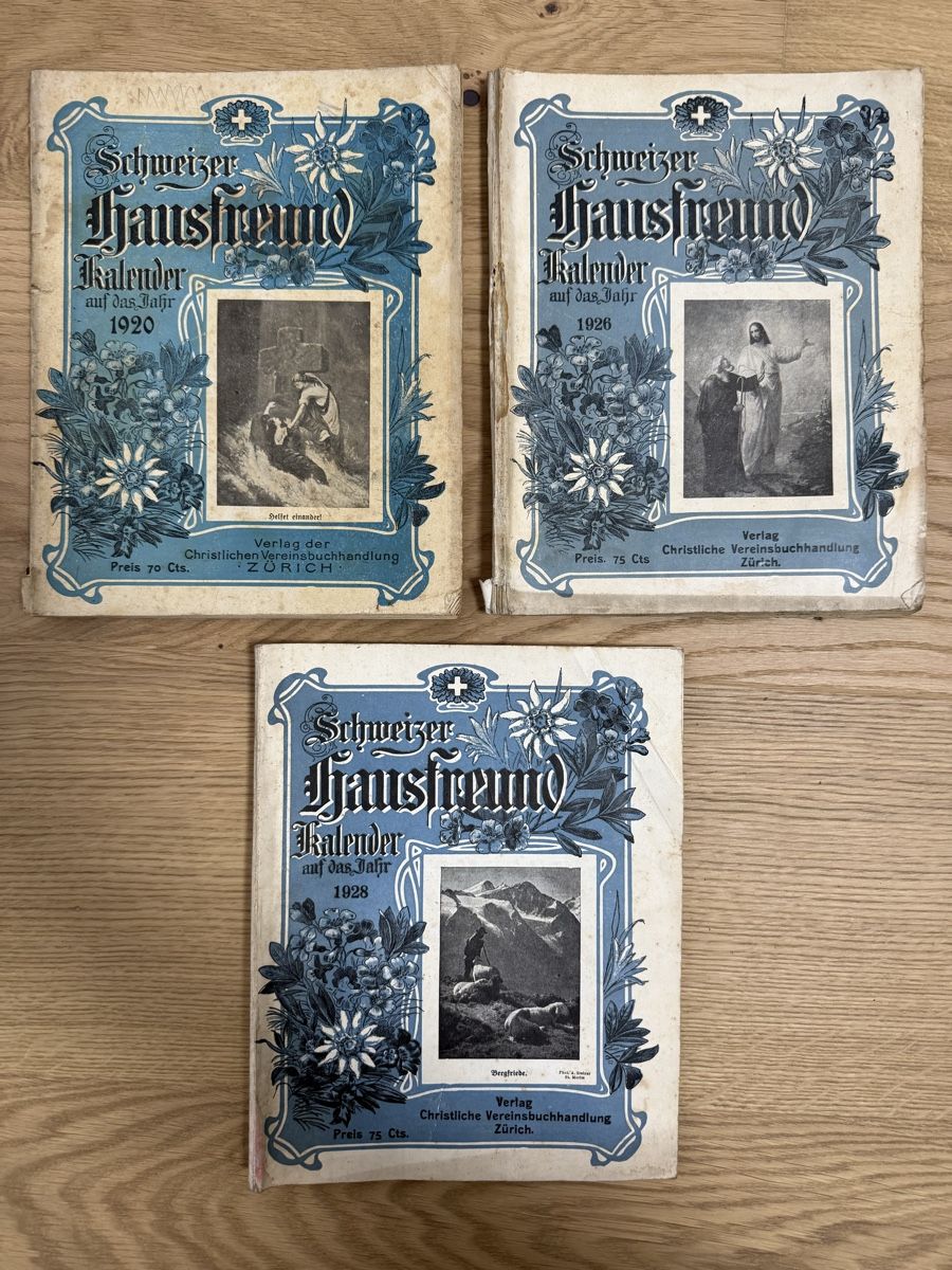 Riviste & Magazine: Schweizer Hausfreund Kalender 1920 / 1926 / 1928 – Usato da Opfikon venduto da BananaGio01