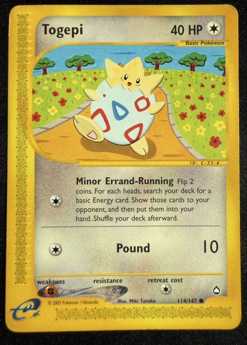 Pokémon Carte collezionabili: Togepi Pokemon Aquapolis - 114/147 – Usato da Winterthur venduto da SiddyPokemon