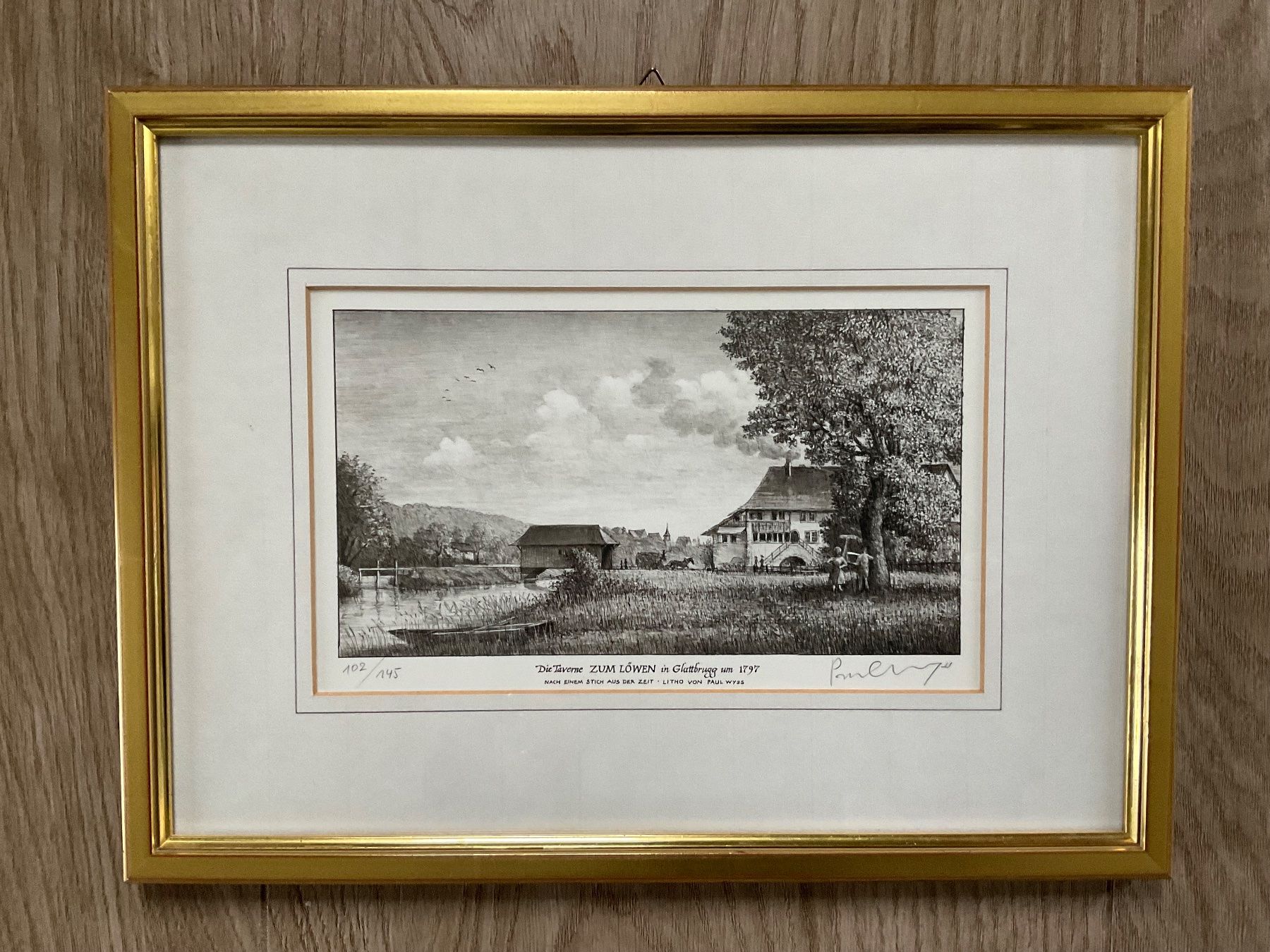 Grafiken & Lithographien: Lithographie Paul Wyss 36 x 27 cm – Gebraucht aus Pfäffikon ZH von Ben0707