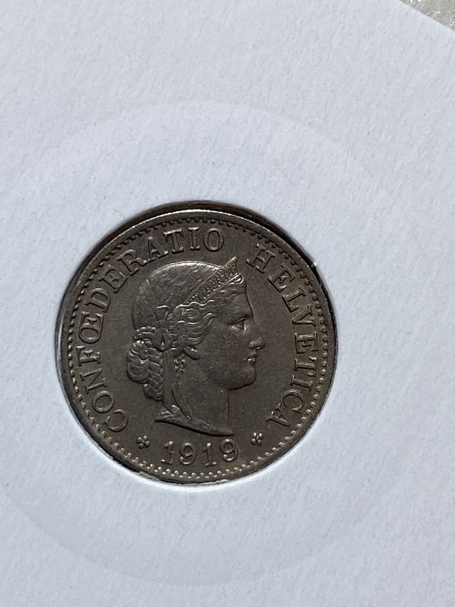 Tutti le monete: Suisse - 5 centimes - 1919 – Usato da Payerne venduto da Mike1682 1