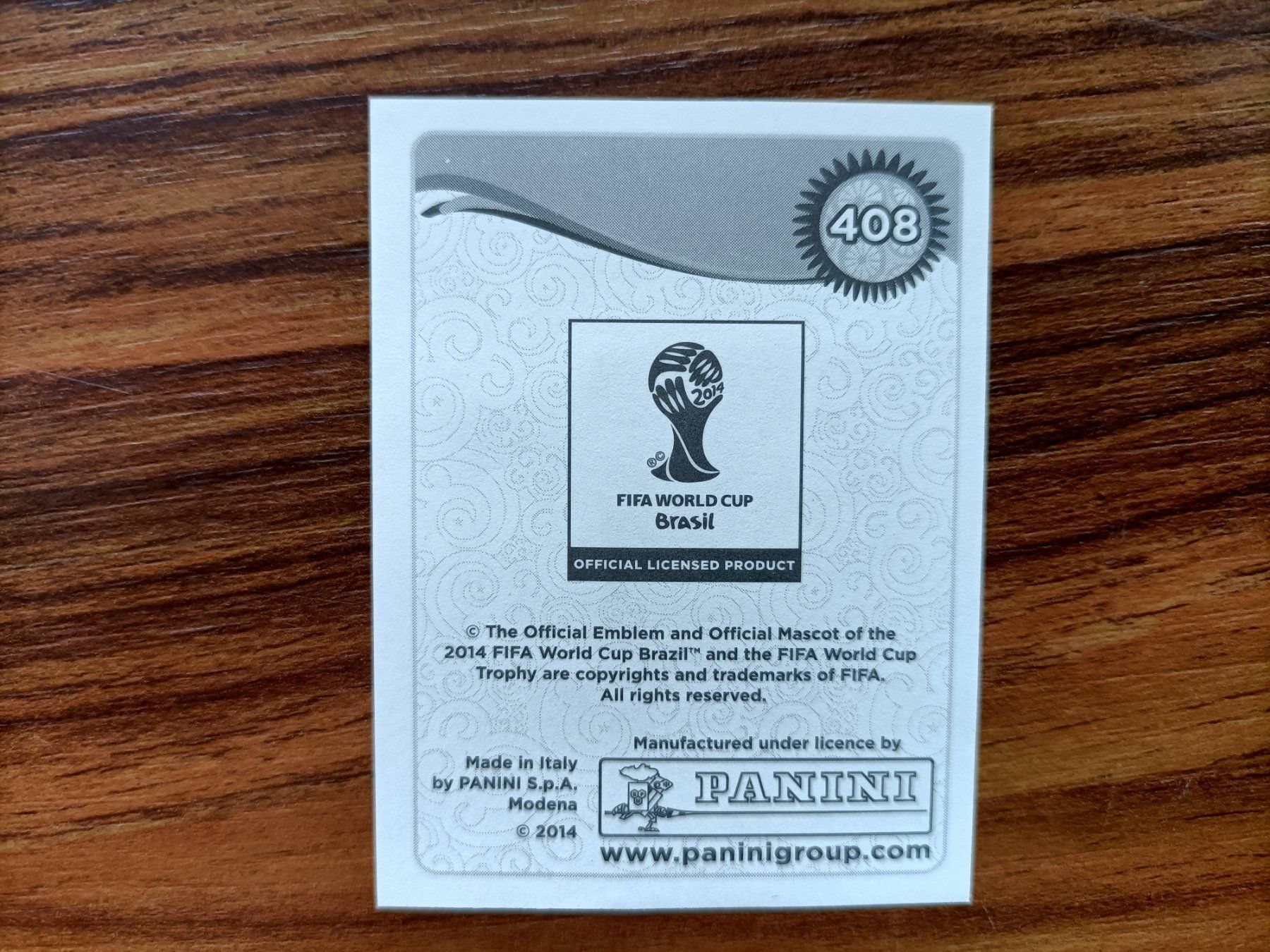Panini Carte collezionabili: WM 2014 Nr. 408 – Nuovo (secondo la descrizione) da Hittnau venduto da stamps_and_coins 1
