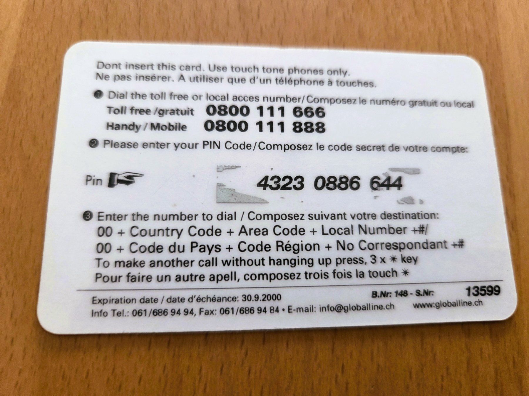 Schede telefoniche: PREPAID - SCHWEIZ – Usato da Brüttisellen venduto da Nighttrain 1