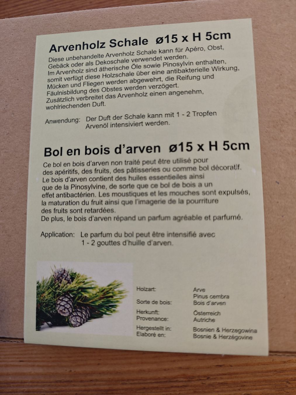 Ciotole: Arvenholz Schale neu – Nuovo e nell'imballaggio originale da Engwang venduto da mumbi88 3