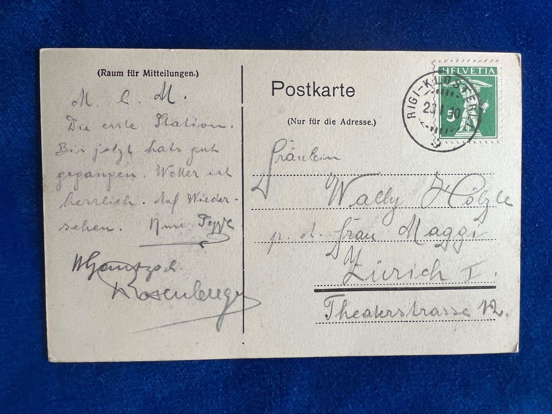 Cartoline postali: Alte Postkarte Rigi - Klosterli mit First – Usato da Hermetschwil-Staffeln venduto da militaria-schweiz 1