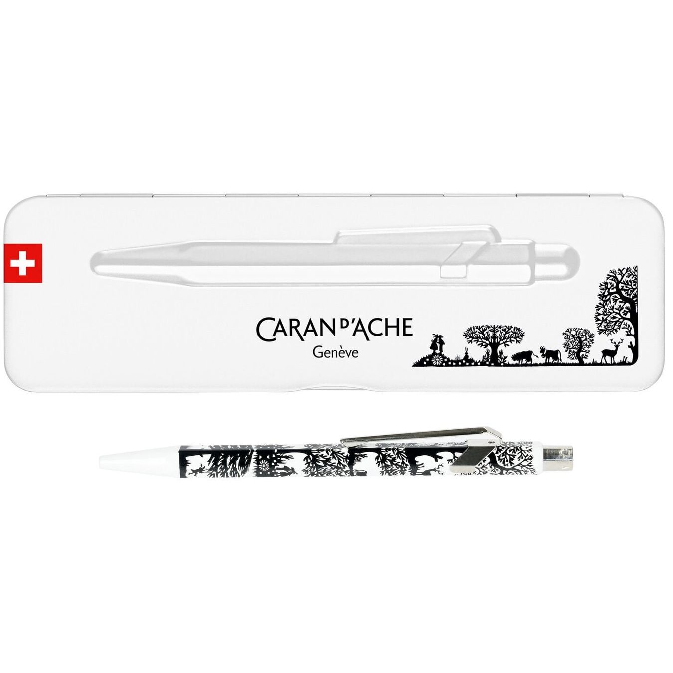 Caran D'Ache Penna & Evidenziatori: Kugelschr. Totally Swiss Scherenschnitt – Nuovo e nell'imballaggio originale da Zürich venduto da Flyer60