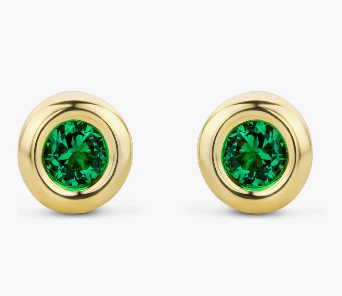 Orecchini pendenti & Orecchini a lobo: Ohrringe aus Gelbgold und Smaragd – Nuovo e nell'imballaggio originale da Hemmental venduto da Zirconwelt 1
