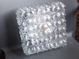 Lampe Deckenleuchte Glas Eisglas Vintage