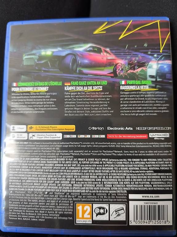 Giochi: NFS UNBOUND ps5 – Usato da Zeiningen venduto da SRo_k7hm 1