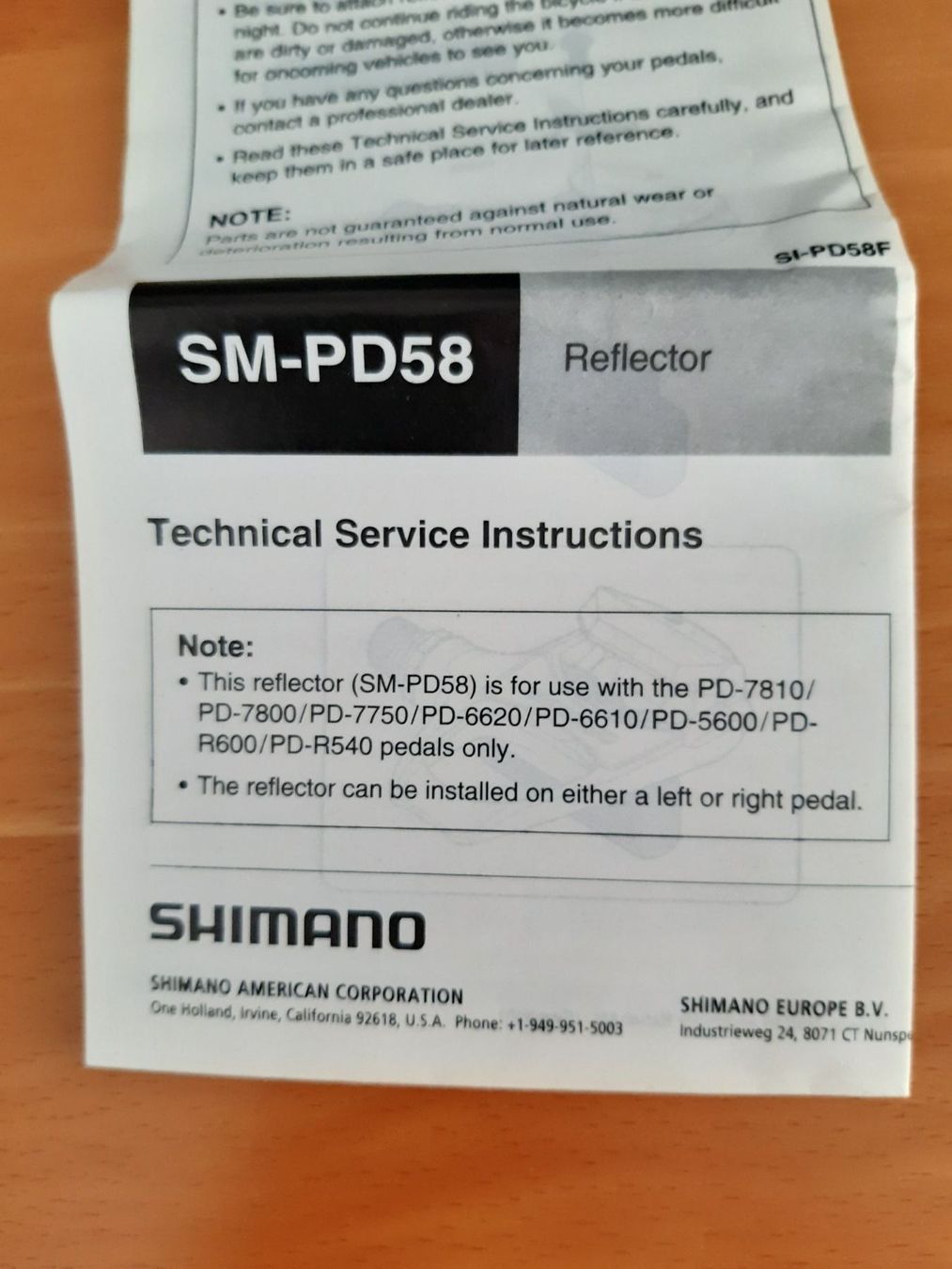 Shimano Ersatzteile: Reflektor - SM-PD58 - Shimano Ultegra Pedale – Neu (gemäss Beschreibung) aus Zürich von Fels71 2
