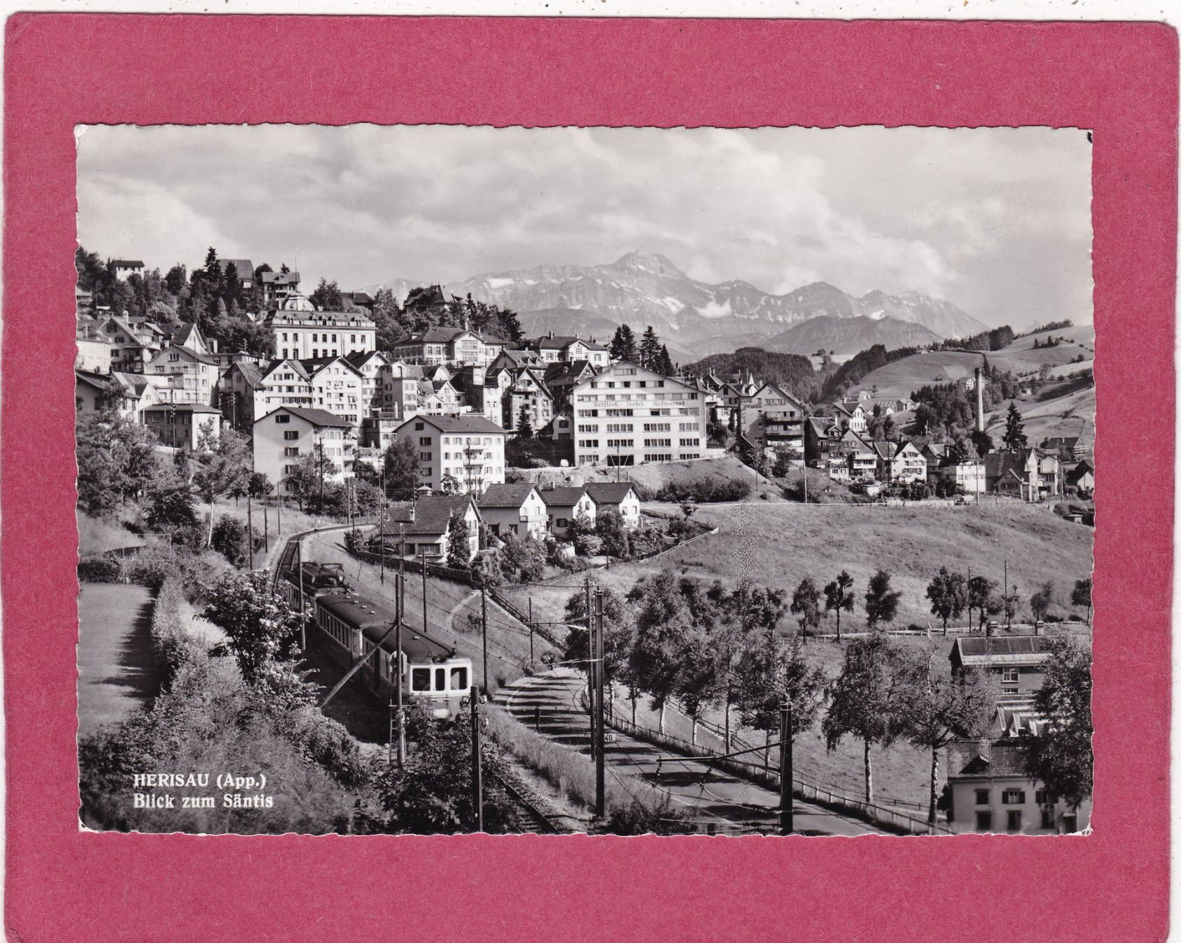 Cartoline postali: Herisau Blick zum Säntis Bahn – Usato da Herisau venduto da Lisegrat2008
