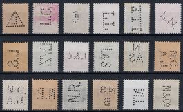 18 diverse Schweizer Perfins