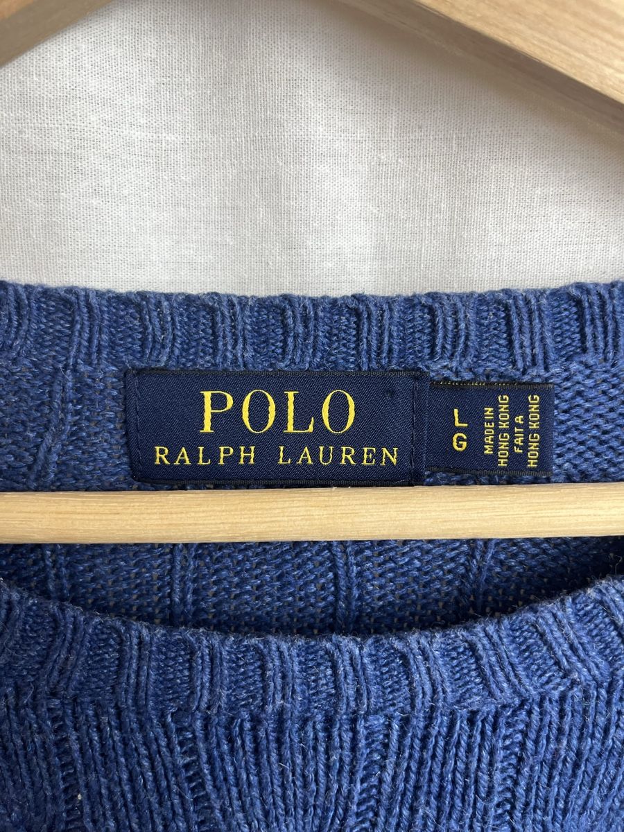 Ralph Lauren Maglioni & Felpe: Pull Ralph Lauren bleu maille torsadée – Nuovo (secondo la descrizione) da Les Avanchets venduto da lunedeneige.shop 2