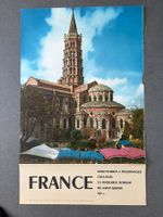 Original Vintage Poster - Basilika Saint-Sernain  - Toulouse