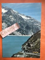 Postkarte Berge See Schweiz Grimmelpass mit Postauto