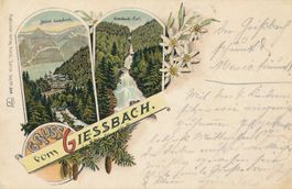 Giessbach - Gruss vom ... Litho + 1904