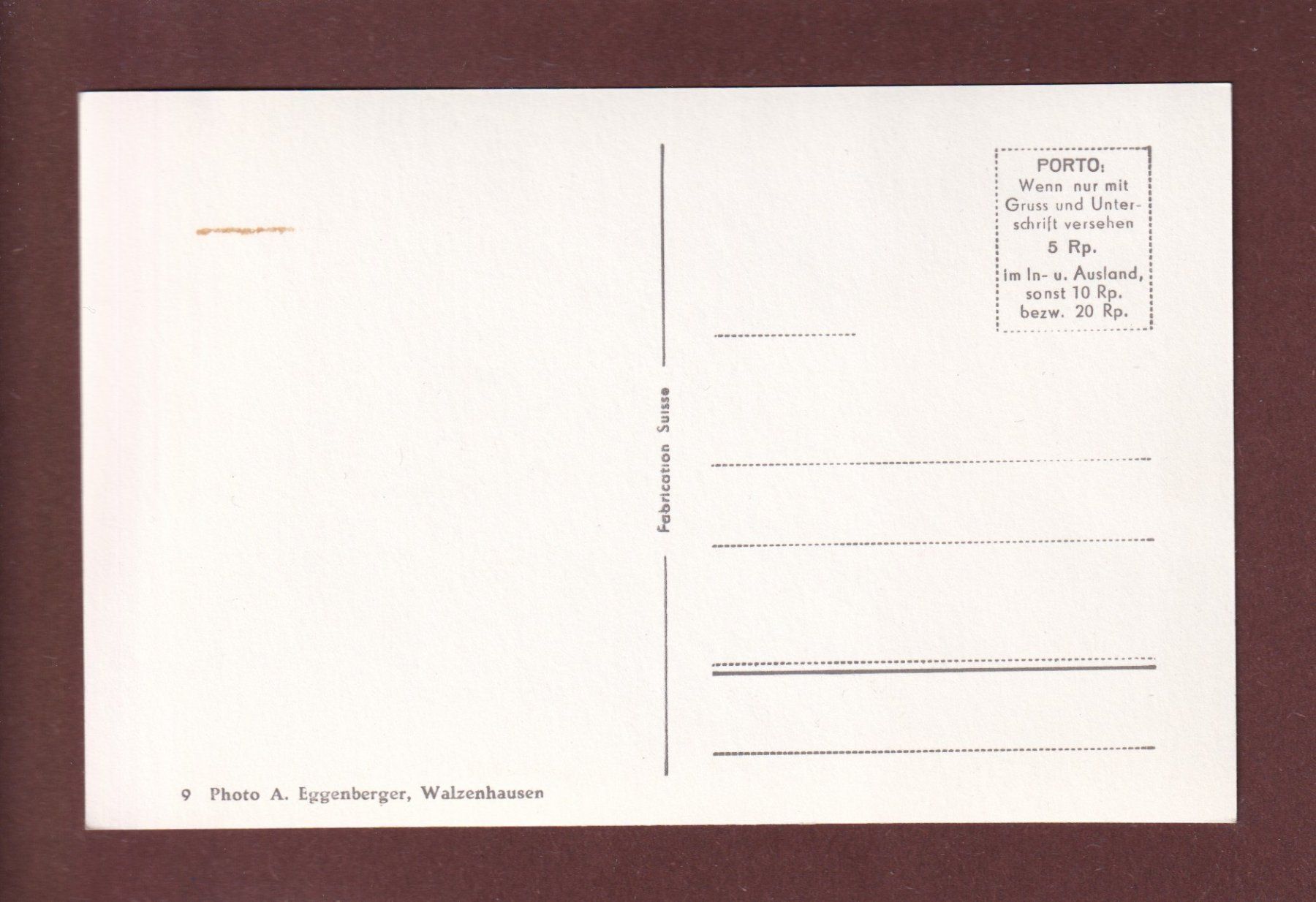 Cartoline postali: WALZENHAUSEN – Usato da Pully venduto da nicecards 1