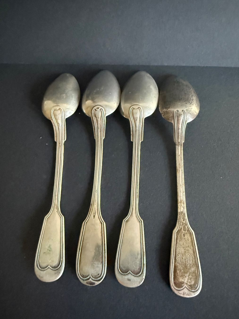 Set di posate: 4 Silber Tee Löffeln 800, 99g – Usato da Spiegel b. Bern venduto da Rogger72 2