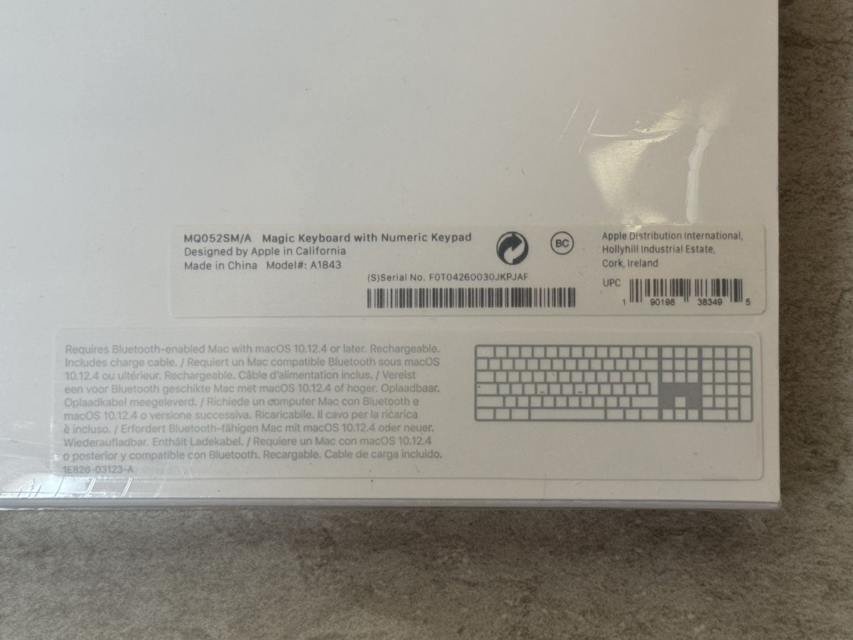Apple Tastaturen: New Apple Magic Keyboard with NumPad (sealed) – Neu und originalverpackt aus Niederbuchsiten von  1