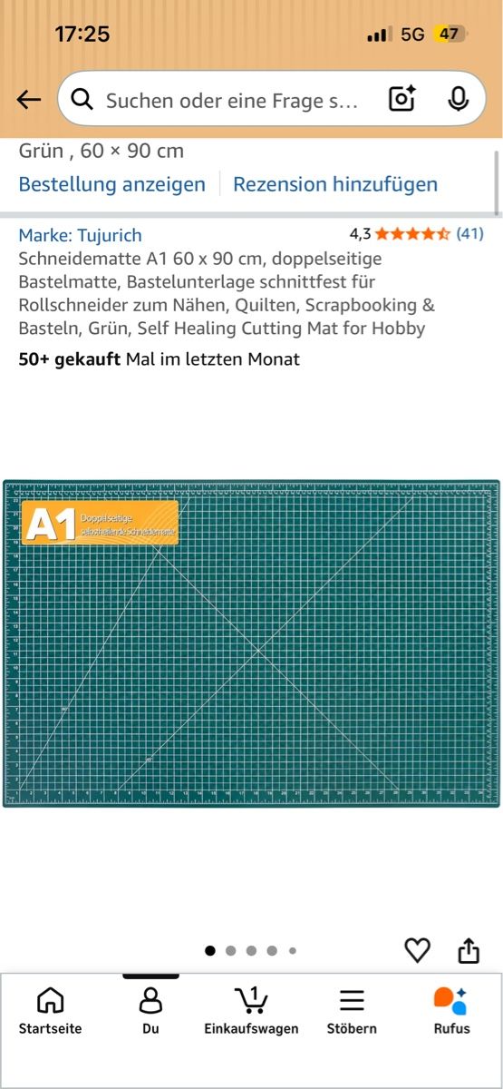 Bastelsets: Schneidematte A1 60 x 90 cm, doppelseitige Bastelmatte – Neu und originalverpackt aus Nussbaumen AG von c.4