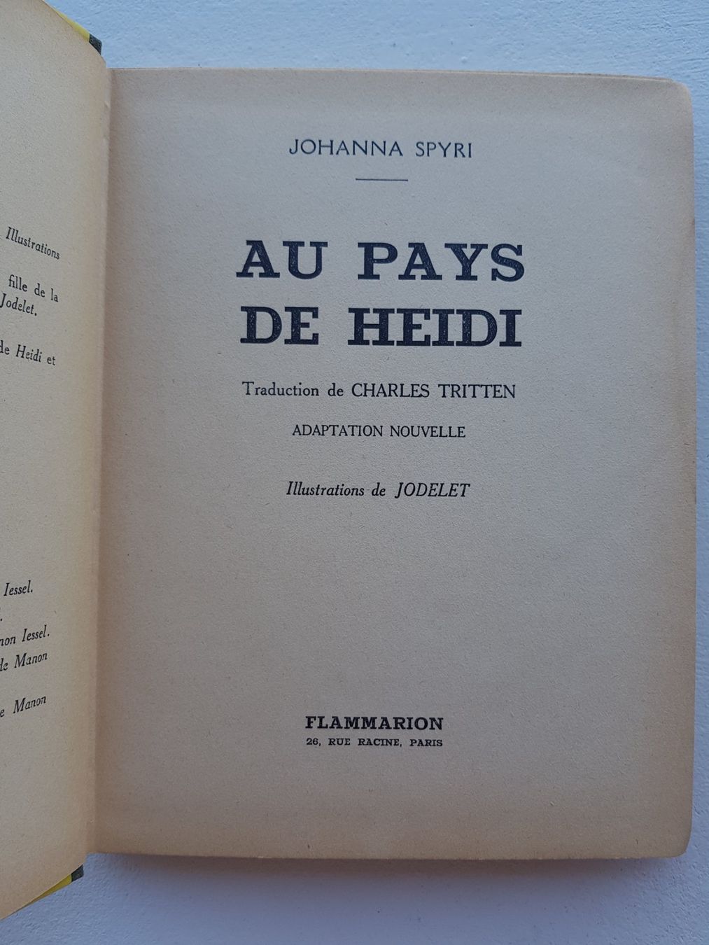 Libri: Au pays de Heidi 1938 – Usato da Lausanne venduto da LasloH 2