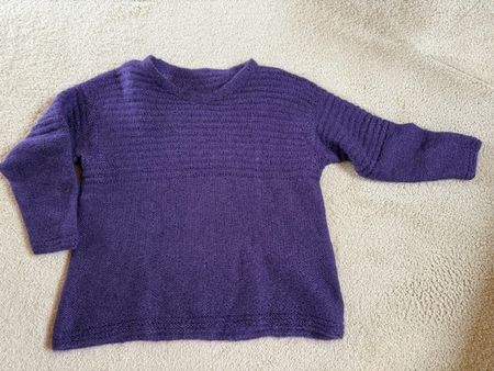 Pullover 100 % soie/mohair tricoté main, prix baissé !