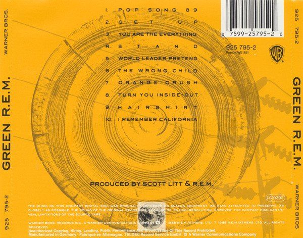 CD: CD R.E.M. - Green (1988) – Usato da Möriken AG venduto da mineralia 1