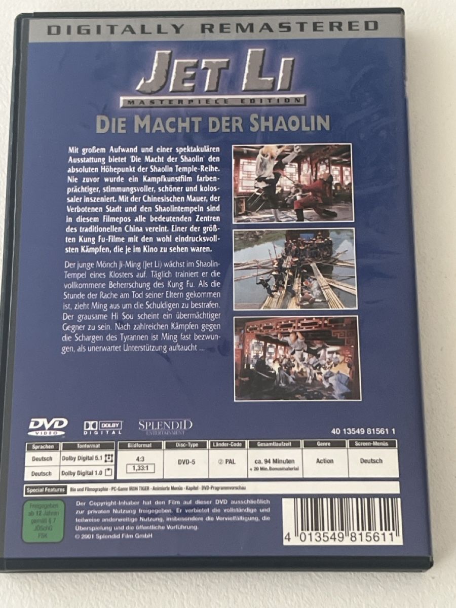 Alle DVDs: Jet Li Die Macht der Shaolin DVD  – Gebraucht aus Gossau SG von DuDaRi0089 1