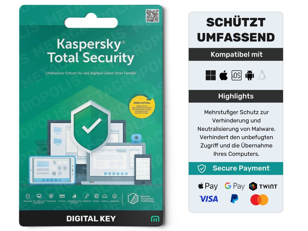 Kaspersky Total Security 3 Geräte 2J Retail NEU Kaufen auf Ricardo