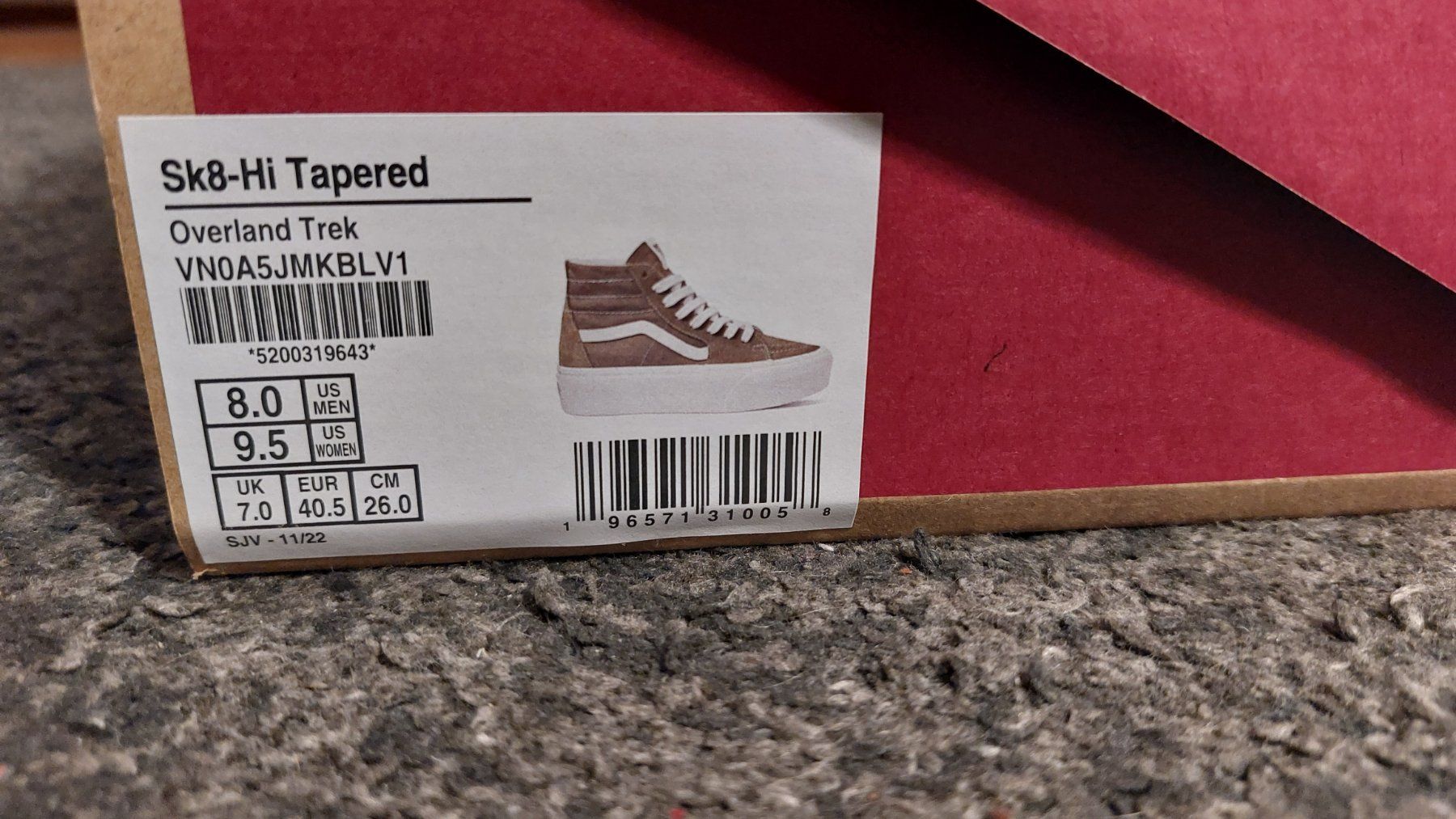 Vans Herrenschuhe: Vans Sk8-Hi Tapered gr. 40.5 – Neu und originalverpackt aus Wallisellen von theblacksheep 8