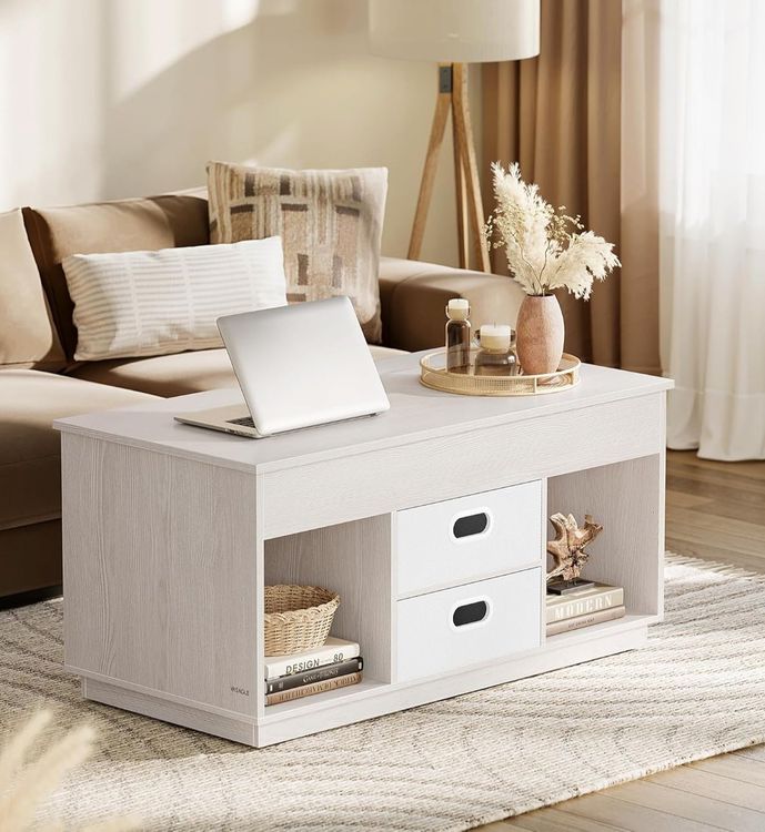 Höhenverstellbarer Couchtisch mit Stauraum LIVONA 2