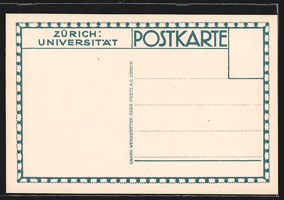 Cartoline postali: Ernst E. Schlatter: Zürich, Gesamtansic – Usato da Berlin venduto da bartko-reher 1