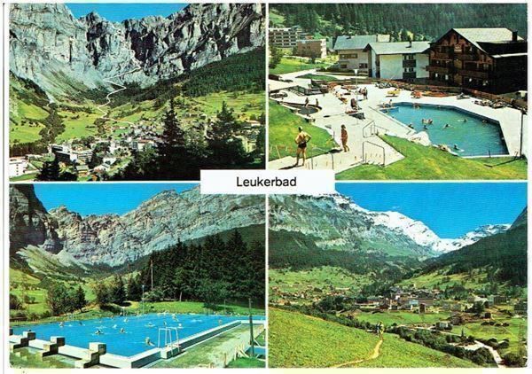 Ansichtskarten: Leukerbad, 1974 – Gebraucht aus Flims - Dorf von Stagediver